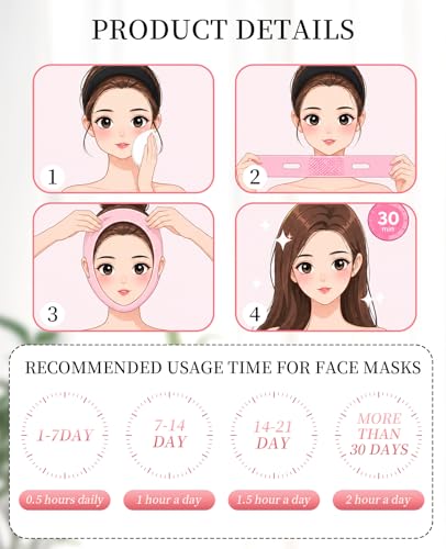 V-Line Chin Strap for Women - 2 Pack Double Chin Lifting Mask