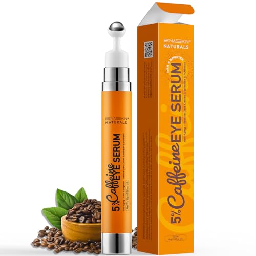 Under Eye Serum for Dark Circles, Puffiness & Fine Lines ? 5% Caffeine Eye Serum for Smoother, Refreshed-Looking Skin ? 0.56 oz