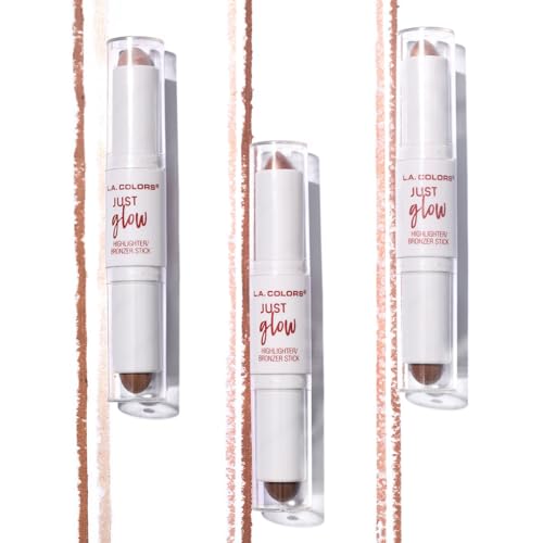 L.A. COLORS Just Glow Highlighter Bronzer Stick Champagne Daze (2-Pack)