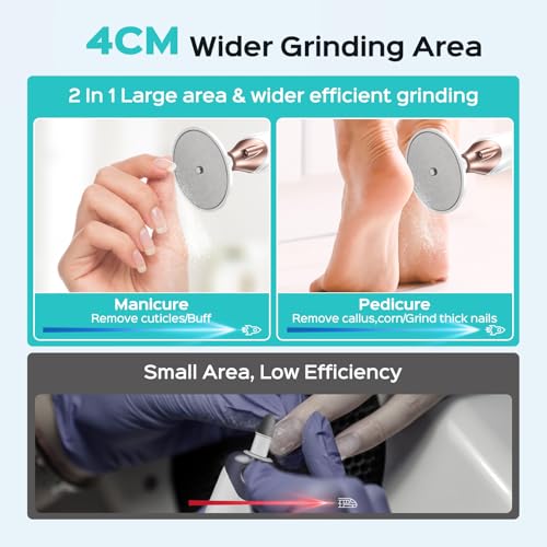 Electric Nail File Manicure Pedicure Kit - 5-in-1 Cordless Care
