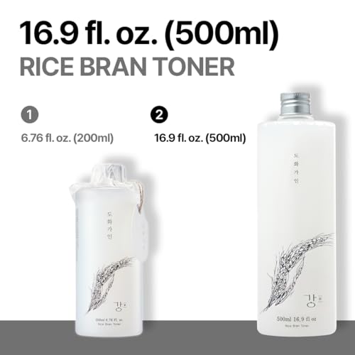 Gentle Rice Bran Toner Korean for Face (Tone, Rejuvenate & Moisturize) - Hydrating Vegan with Hyaluronic Acid - Rice Bran Extract (16.9 Fl oz)