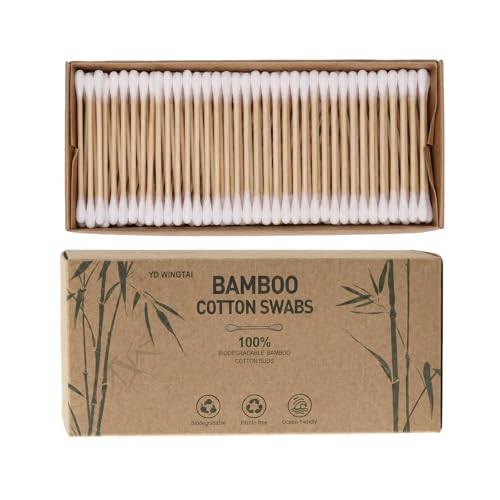 Bamboo Cotton Swabs 500 Count - 100% Biodegradable
