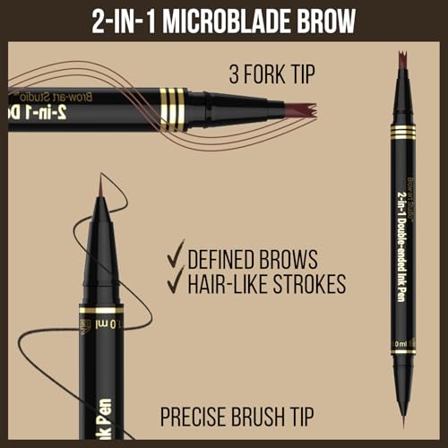 Eyebrow Pen Microblading Dual Tip - Waterproof Dark Brown