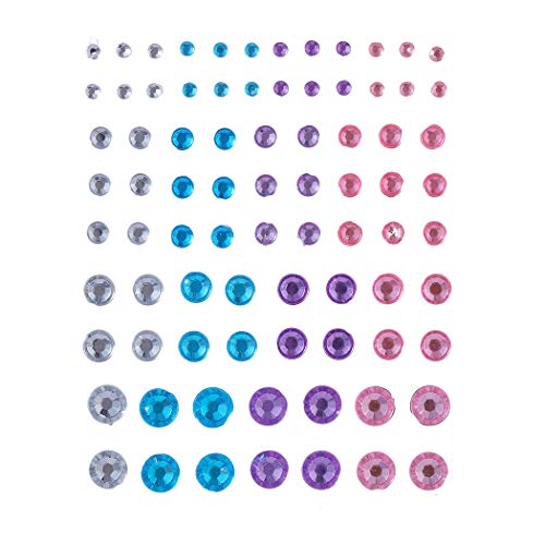 Zoestar Crystal Eye Jewels Breast Gems Festival Rave Stickers Set for Women (Style 3)