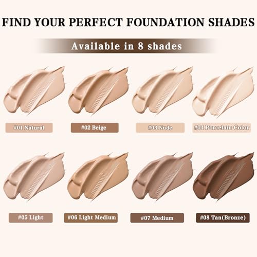 Airbrush Foundation Spray - Full Coverage Mist Makeup #02 Beige