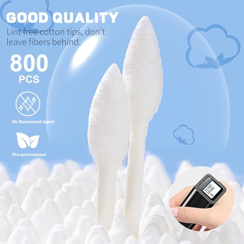 Pointed Tip Cotton Swabs, 800 Count Double Precision Tips