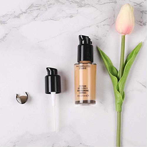 TIHOOD 10PCS Replacement Foundation Pump Black Plastic Cosmetic Liquid Foundation Makeup Pump Replacement Tool