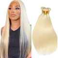 613 Blonde Straight Human Hair Bundles - 18, 20, 22 Inch