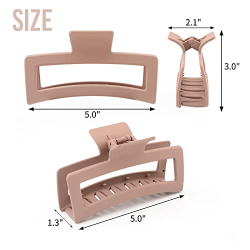 5 Inch Jumbo Claw Clips for Thick Hair, 4 Pack XL