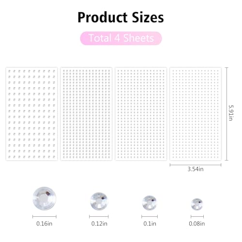 Face Gems Rhinestones Stickers - 13660 PCS Self-Adhesive