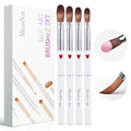 MelodySusie White 4-Piece Acrylic Nail Brush Set for Nail Art & Extensions