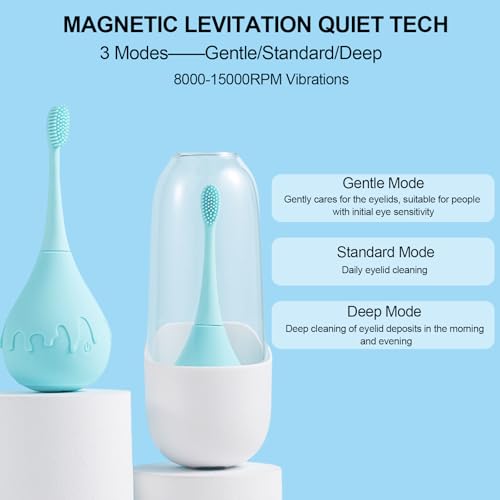 Electric Vibrating Eyelid Brush with Soft Silicone for Sensitive Eyelids,Gently Cleans Eyelid Margins,Removes Dirt,Oil.Blepharitis and Dry Eyes Relief,Lid Scrubbing Device Machine (Pink)