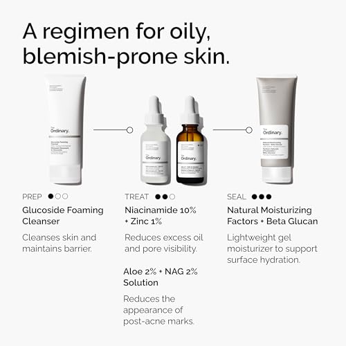 The Ordinary Aloe 2% + NAG 2% Solution, Soothes Skin and Targets Post-Acne Marks, 1 Fl Oz