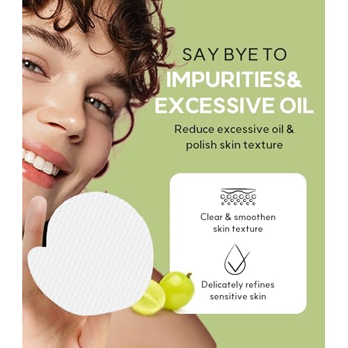 FRUDIA Pore Peeling Pad ? 70 Pads, 5.7?fl?oz | Vegan Exfoliating Toner Pads with 89% Green Grape Extract, Tannin Complex & Anti?Sebum P | Gentle, pH?Balanced Deep Pore Care for Sensitive Oily Skin
