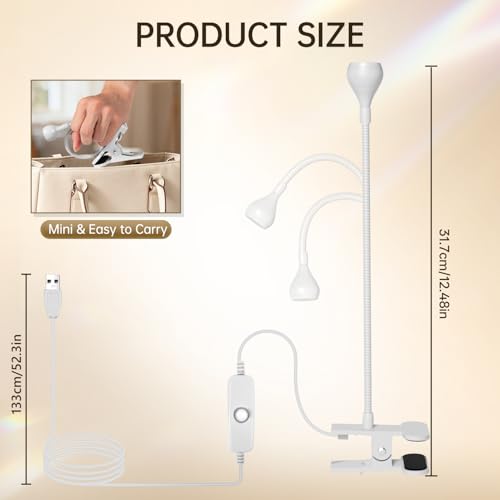 AORAEM White UV Nail Lamp for Gel Nails, LED Manicure Light, 1 Count