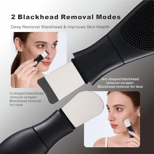 2-in-1 Face Cleansing Brush & Blackhead Remover Scraper