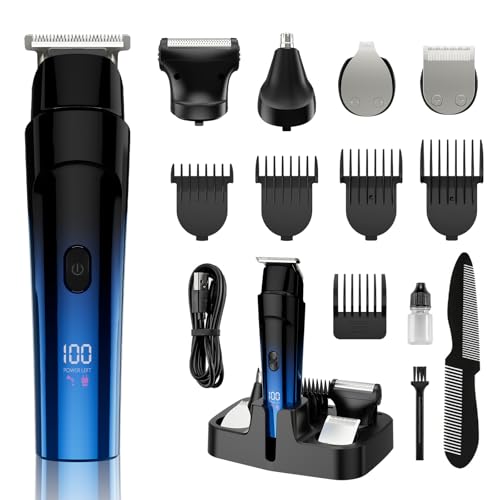 RUIBO 5-in-1 Cordless Beard Trimmer Kit, Waterproof Hair Clipper