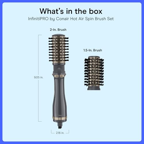 Conair InfinitiPRO Blow Dryer Brush Set | 2-in-1 Rotating Hair Dryer