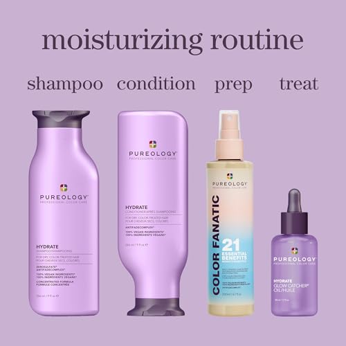 Pureology Hydrate Conditioner - For Dry or Color Treated Hair, Nourishing Conditioner to Restore Moisture and Seal in Hydration, Vegan