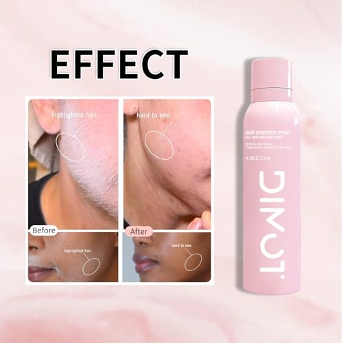 Shaving Powder for Women & Face, Hair Removal Identifier Spray for Peach Fuzz & Body, All Skin Types, Residue-Free & Refreshing, 4 Fl Oz