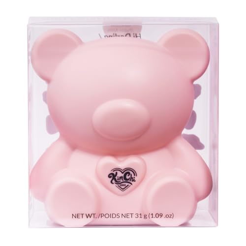 KimChiChic Beauty Teddy Kim Palette - 17 Playful Eyeshadows, 2 Blushes, 2 Highlighters, Cruelty Free Makeup Palette, Girlfriend Pink 1.09oz
