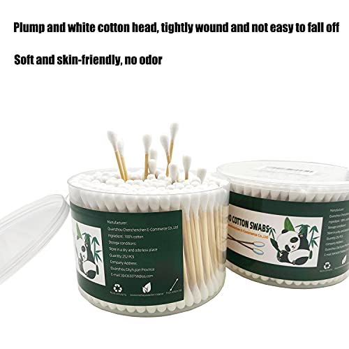 Bamboo Cotton Swabs XL 252 Pack – Extra Absorbent & Biodegradable