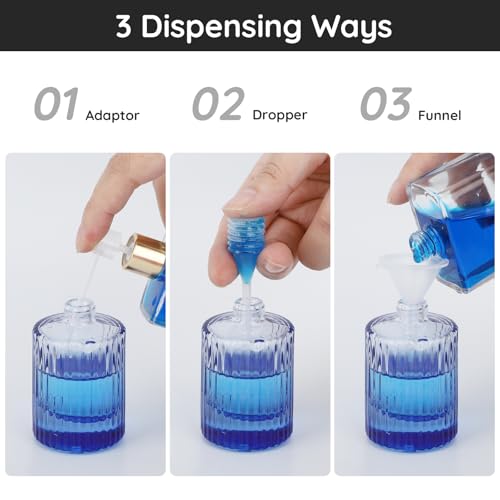 Segbeauty 1oz Perfume Refill Bottle Travel Atomizer, 4pcs Refillable Glass Cologne Travel Bottle, 30ml Perfume Spray Bottles Empty, Small Cologne Atomizer with Refill Tool Kit Blue Black Red Green