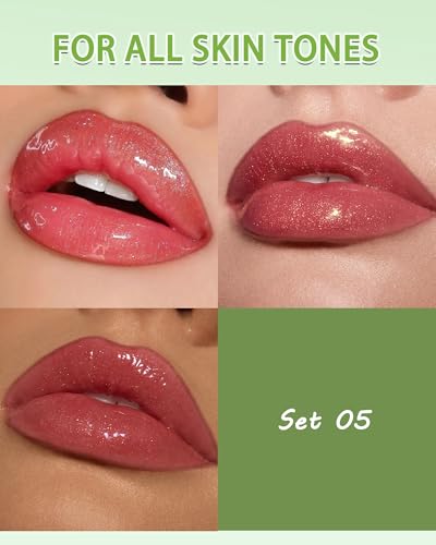 Brown Lip Liner Combo Set with Gloss & Shimmer Balm