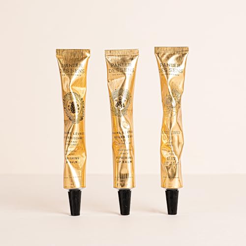 Panier des Sens - Almond Lip Balm for Women - Lip Moisturizer - Almond Extract & Almond Oil - Made in France Lip Care - 98% Natural Ingredients - Lip Balm Hydrating Nourishing for Dry Lips - 0.5 Fl oz