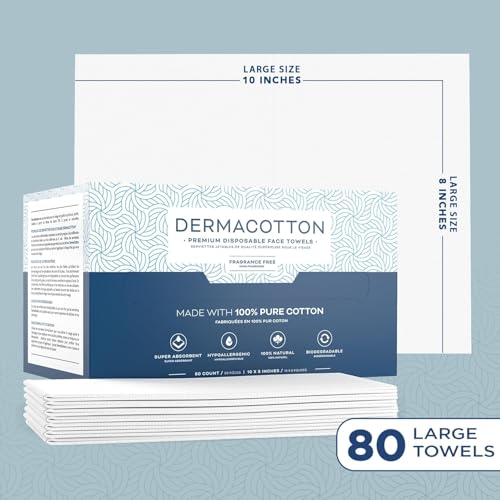 100% Pure Cotton Face Towels ? 240 Count Large Disposable Wash Cloths for Face Washing, Makeup Removal & Acne Care | Ultra Soft, Hypoallergenic & Fragrance-Free