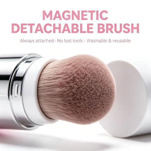 Color Changing Foundation Stick 18g with Brush - Self-Adapting Shade, Hydrating, Buildable Makeup