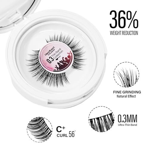 False Lashes Natural Look Thin Band Eyelashes,Wispy Soft Cat Eye Volume Reusable Strip Fake Lashes,with Lash Glue and Eyelash Curler Professional Kit (LS1 Kit)