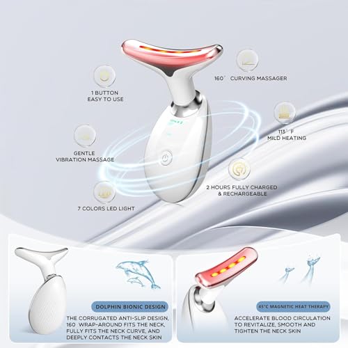 7-in-1 Red Light Therapy Face Massager with Heat