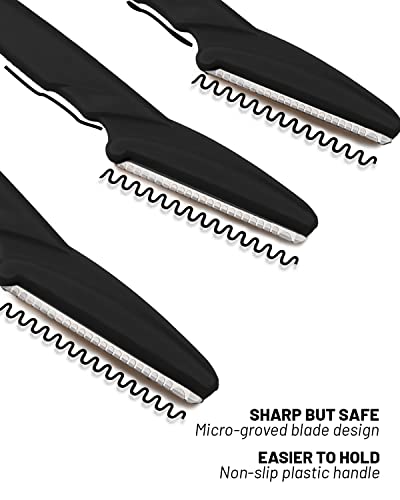 Dermaplaning Tool for Face, 30 Pcs Dermaplane Razor for Face, Multipurpose Face Razors for Women and Men by MoHern, Black