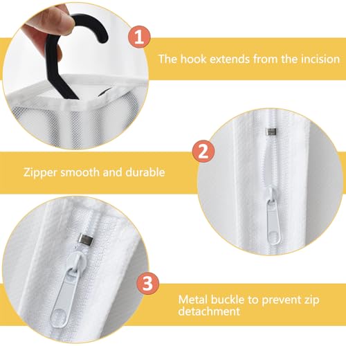 5Pcs Hair Extension Storage Bags with Hanger - Dust-Proof Wig Organizer