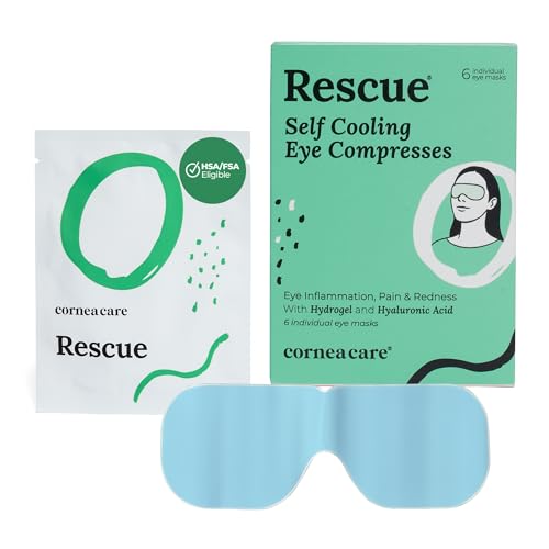 CorneaCare Rescue Hydrogel Eye Mask - Self Cooling Compress 6 Pack