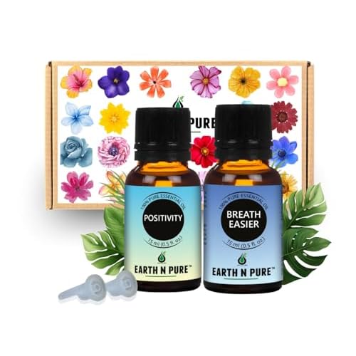 Earth N Pure Natural Essential Oil Blend- Pack of 2 | For Breath Easier & Positivity | 15ml each