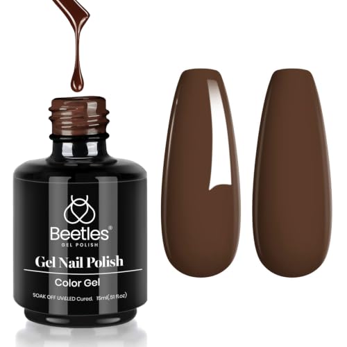Beetles Brown Gel Nail Polish - Coffee o’ Clock - 15ML Dark Brown