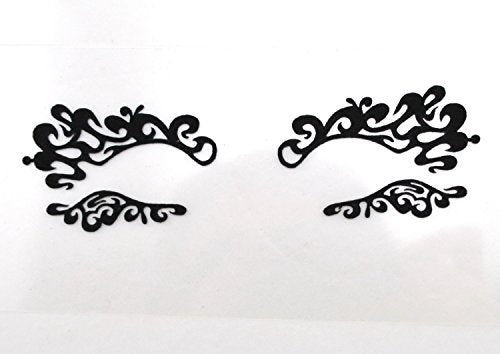 Black Fabric Eye Shadow Tattoo Stickers – Reusable Eyeliner Face Decals
