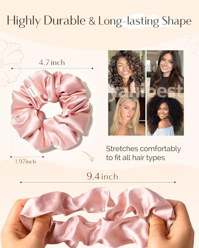 Yanibest 8-Pc Satin Scrunchies - Gentle Hair Ties for All Hair Types
