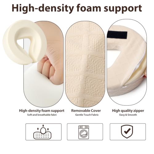 Memory Foam U-Shaped Massage Face Cradle Pillow - Headrest Cushion