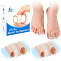 NIXWAV 2 Pack Bunion Toe Separators L, 3-Point Gel Spacers with Dual Loops