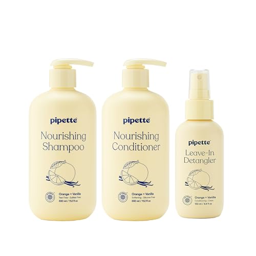 Pipette Kids Hair Care Trio – Shampoo, Conditioner & Detangler