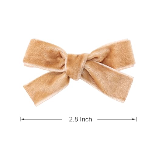 Velvet Bow Hair Clips 12-Pack – 2.8" No-Wrinkle Design for Women & Girls