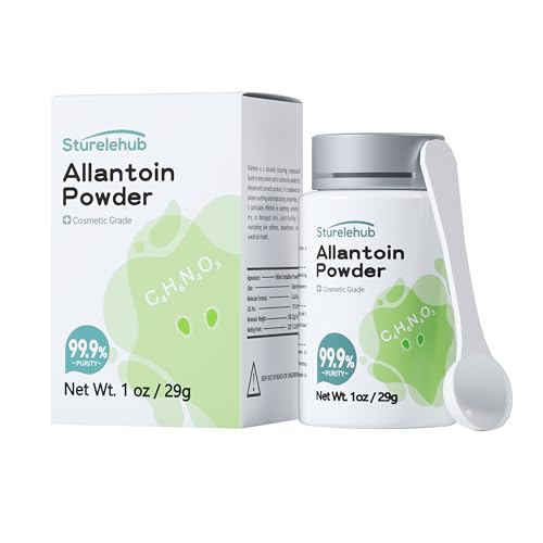 1 oz Allantoin Powder 99.9% Purity, Cosmetic Grade, DIY Allantoin Emulsion, Cream, Lotion, Masks, Allantoin Helps to Hydrate and Moisturize The Skin