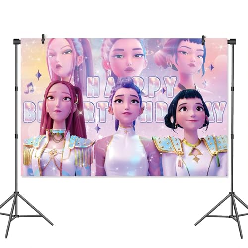 Anime Birthday Backdrop 49.2×27.5 inch Photo Prop