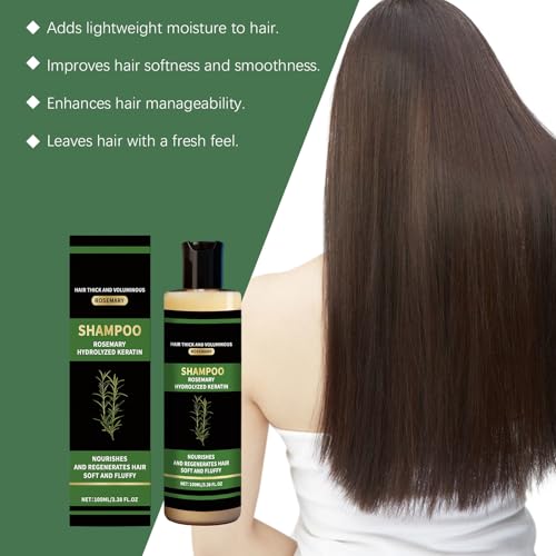 Organic Rosemary Hair Growth Shampoo with Keratin - 100 ML (2PCS)