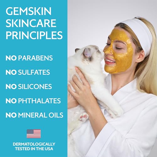 GEMSKIN Jelly Mask for Facials Peel-Off - 10 Set Pack Modeling Rubber Mask Multipack - Hydrating & Calming Jelly Face Mask Powder Variety Kit with Spatula & Scoop Bundle - Professional Skincare Spa