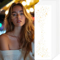 Gold Glitter Freckle Face Tattoos, 10 Sheet Sparkle Patches