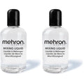 Mehron Makeup Mixing Liquid | Water Resistant For All Day Wear | Multi-Use Makeup Transformer | Eyeliner Mixing Medium | Clear 4.5 fl oz (133 ml) (Pack of 2)